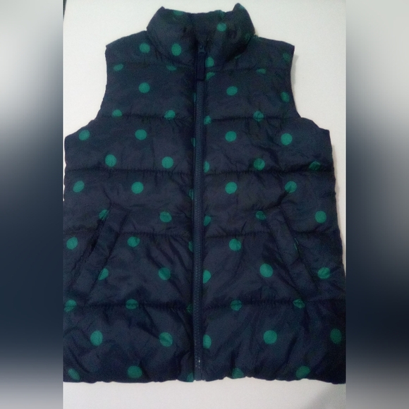 Old Navy Kid's Dolka Pot Puffer Vest Jacket Blue & Green Size M(8) - Picture 3 of 8